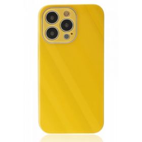 BSSM Glass Kapak - Sarı iPhone 13 Pro Kılıf