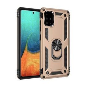 BSSM Gold Samsung Galaxy A71 Sofya Yüzüklü Silikon Kapak Kılıf