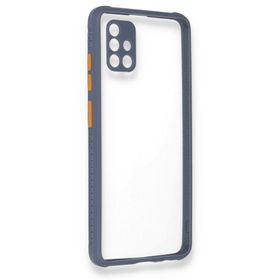 BSSM Gri Samsung Galaxy A71 Miami Şeffaf Silikon Kılıf