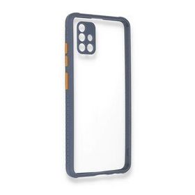 BSSM Gri Samsung Galaxy A71 Miami Şeffaf Silikon Kılıf