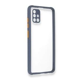 BSSM Gri Samsung Galaxy A71 Miami Şeffaf Silikon Kılıf