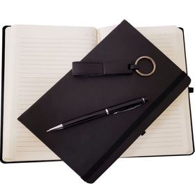BSSM Hediyelik Mat Siyah Promosyon Kalem Anahtarlık ve Defter