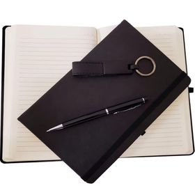 BSSM Hediyelik Mat Siyah Promosyon Kalem Anahtarlık ve Defter