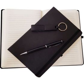 BSSM Hediyelik Mat Siyah Promosyon Kalem Anahtarlık ve Defter