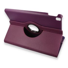 BSSM iPad 10.2 7. Nesil 360 Tablet Deri Mürdüm Kılıf