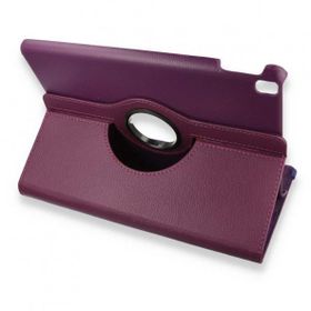 BSSM iPad 10.2 7. Nesil 360 Tablet Deri Mürdüm Kılıf