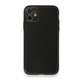BSSM iPhone 11 Coco Deri Silikon Kapak Siyah Kılıf