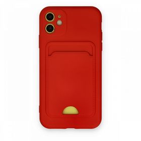 BSSM iPhone 11 Kelvin Kartvizitli Silikon Kırmızı Kılıf
