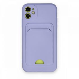 BSSM iPhone 11 Kelvin Kartvizitli Silikon Lila Kılıf