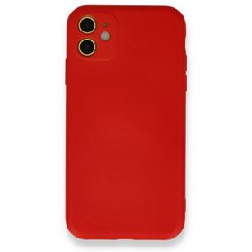BSSM iPhone 11 Nano İçi Kadife Silikon Kırmızı Kılıf
