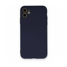 BSSM iPhone 11 Nano İçi Kadife Silikon Lacivert Kılıf