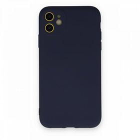BSSM iPhone 11 Nano İçi Kadife Silikon Lacivert Kılıf