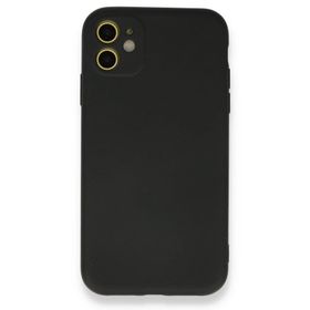 BSSM iPhone 11 Nano İçi Kadife Silikon Siyah Kılıf