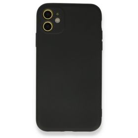 BSSM iPhone 11 Nano İçi Kadife Silikon Siyah Kılıf
