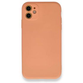 BSSM iPhone 11 Nano İçi Kadife Silikon Turuncu Kılıf