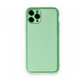 BSSM iPhone 11 Pro Coco Deri Silikon Kapak Açık Yeşil Kılıf