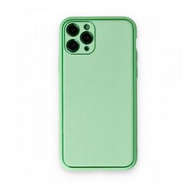 BSSM iPhone 11 Pro Coco Deri Silikon Kapak Açık Yeşil Kılıf