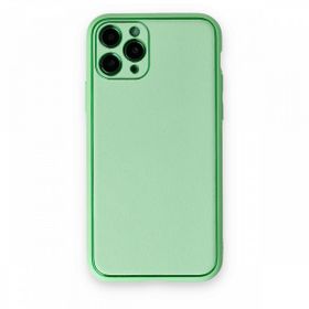 BSSM iPhone 11 Pro Coco Deri Silikon Kapak Açık Yeşil Kılıf