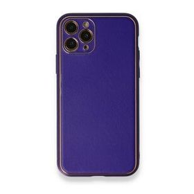 BSSM iPhone 11 Pro Coco Deri Silikon Kapak Mor Kılıf