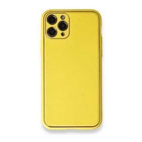 BSSM iPhone 11 Pro Coco Deri Silikon Kapak Sarı Kılıf
