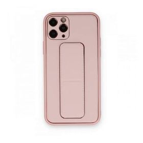 BSSM iPhone 11 Pro Coco Deri Standlı Kapak Pembe Kılıf