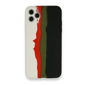 BSSM iPhone 11 Pro Ebruli Lansman Silikon Beyaz Siyah Kılıf
