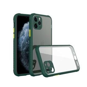 BSSM iPhone 11 Pro Max Miami Şeffaf Silikon Koyu Yeşil Kılıf