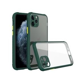 BSSM iPhone 11 Pro Max Miami Şeffaf Silikon Koyu Yeşil Kılıf