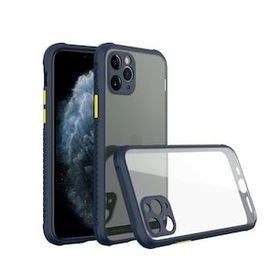 BSSM iPhone 11 Pro Max Miami Şeffaf Silikon Lacivert Siyah İnci Kılıf