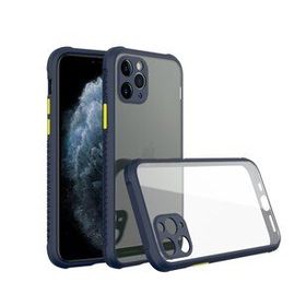 BSSM iPhone 11 Pro Max Miami Şeffaf Silikon Lacivert Siyah İnci Kılıf