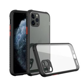 BSSM iPhone 11 Pro Max Miami Şeffaf Silikon Siyah Kılıf