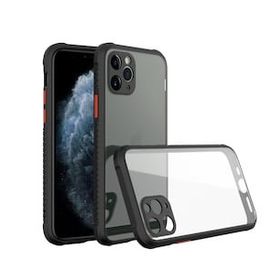 BSSM iPhone 11 Pro Max Miami Şeffaf Silikon Siyah Kılıf