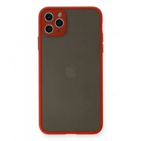 BSSM iPhone 11 Pro Max Montreal Yüzüklü Silikon Kapak Kırmızı Kılıf