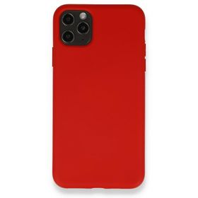 BSSM iPhone 11 Pro Max Nano İçi Kadife Silikon Kırmızı Kılıf