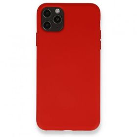 BSSM iPhone 11 Pro Max Nano İçi Kadife Silikon Kırmızı Kılıf