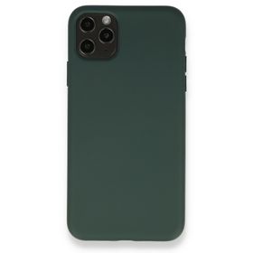 BSSM iPhone 11 Pro Max Nano İçi Kadife Silikon Koyu Yeşil Kılıf