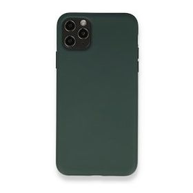 BSSM iPhone 11 Pro Max Nano İçi Kadife Silikon Koyu Yeşil Kılıf
