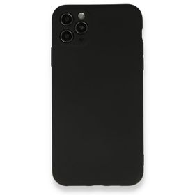 BSSM iPhone 11 Pro Max Nano İçi Kadife Silikon Siyah Kılıf