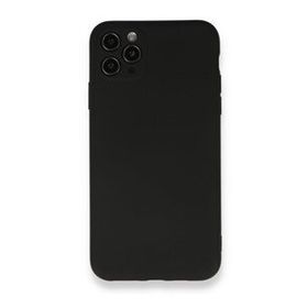 BSSM iPhone 11 Pro Max Nano İçi Kadife Silikon Siyah Kılıf