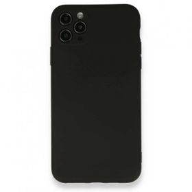 BSSM iPhone 11 Pro Max Nano İçi Kadife Silikon Siyah Kılıf