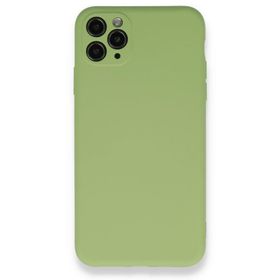 BSSM iPhone 11 Pro Max Nano İçi Kadife Silikon Yeşil Kılıf