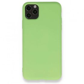 BSSM iPhone 11 Pro Max Nano İçi Kadife Silikon Yeşil Kılıf