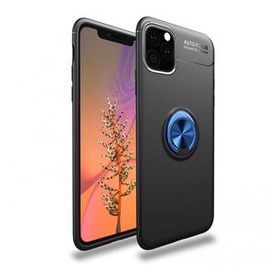 BSSM iPhone 11 Pro Max Range Yüzüklü Silikon Siyah Mavi Kılıf