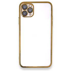 BSSM iPhone 11 Pro Max Razer Lensli Silikon Gold Kılıf