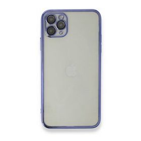 BSSM iPhone 11 Pro Max Razer Lensli Silikon Mor Kılıf