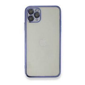BSSM iPhone 11 Pro Max Razer Lensli Silikon Mor Kılıf