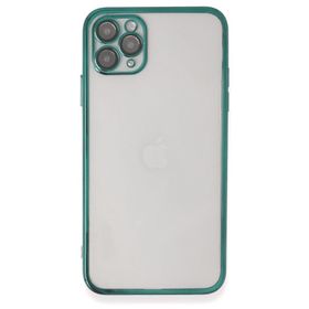 BSSM iPhone 11 Pro Max Razer Lensli Silikon Yeşil Kılıf