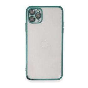 BSSM iPhone 11 Pro Max Razer Lensli Silikon Yeşil Kılıf