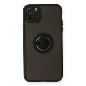 BSSM iPhone 11 Pro Montreal Yüzüklü Silikon Kapak Siyah Kılıf