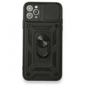 BSSM iPhone 11 Pro Pars Lens Yüzüklü Silikon Siyah Kılıf